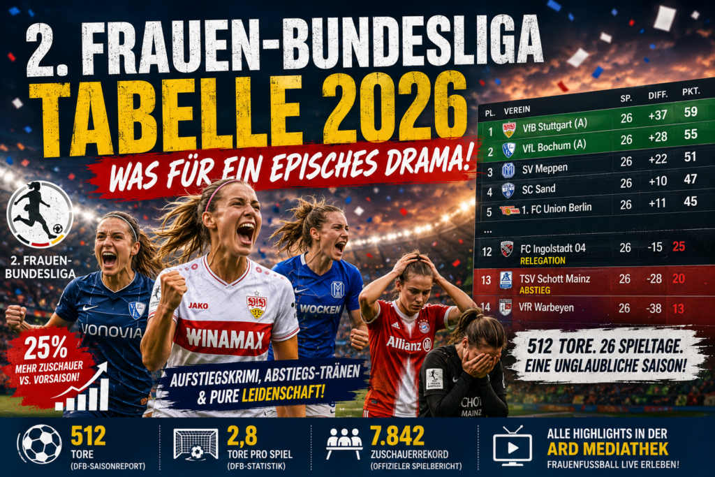 2. Frauen-Bundesliga Tabelle 2026